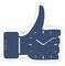 NEXTIME CLOCK 3072BL THUMBS UP 40.5X41.5CM WA...