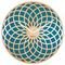 NEXTIME CLOCK 3149TQ SUN LARGE 50CM WALL TURQ...