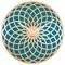 NEXTIME CLOCK 3149TQ SUN LARGE 50CM WALL TURQ...