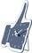 NEXTIME CLOCK 5185BL MINI THUMBS UP 20.5X21 W...
