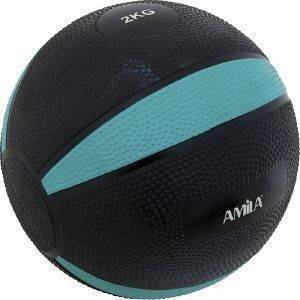 ΜΠΑΛΑ AMILA MEDICINE BALL ΜΑΥΡΗ/ΓΑΛΑΖΙΑ (2 KG) ΜΠΑΛΑ AMILA MEDICINE BALL ΜΑΥΡΗ/ΓΑΛΑΖΙΑ (2 KG)