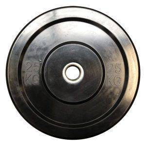 OPTIMUM ΔΙΣΚΟΣ OPTIMUM RUBBER BUMPER PLATE Φ50 ΜΑΥΡΟΣ (25 KG)