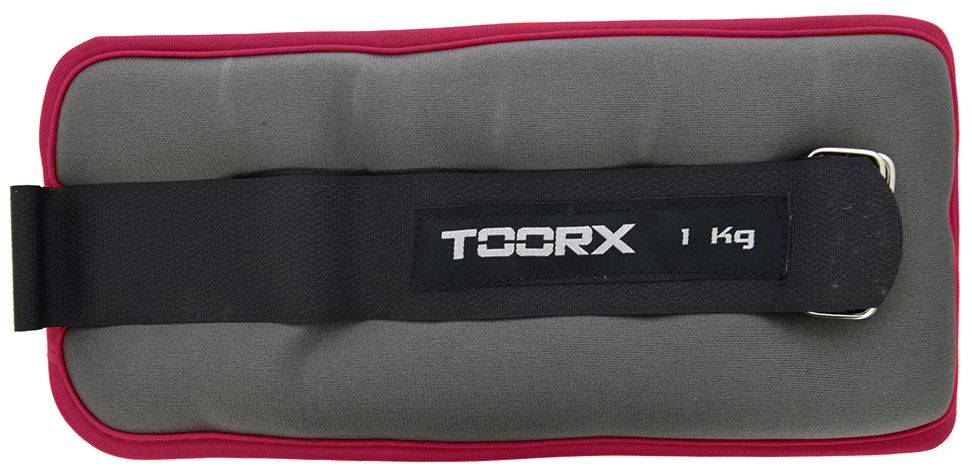 TOORX ΒΑΡΑΚΙΑ ΑΚΡΩΝ TOORX (AHF-094) ΜE VELCRO ΓΚΡΙ/ΚΟΚΚΙΝΑ (2 Χ 2.0 KG)