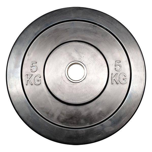 OPTIMUM ΔΙΣΚΟΣ OPTIMUM RUBBER BUMPER PLATE Φ50 ΜΑΥΡΟΣ (5 KG)