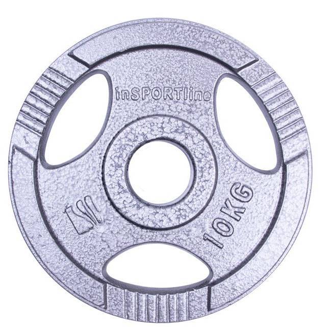 INSPORTLINE ΟΛΥΜΠΙΑΚΟΣ ΔΙΣΚΟΣ INSPORTLINE ΜΑΝΤΕΜΙ ΓΚΡΙ Φ50 (10KG)