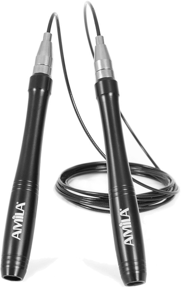 AMILA ΣΧΟΙΝΑΚΙ ΤΑΧΥΤΗΤΑΣ AMILA POWERSLIM SL SPEED ROPE ΜΑΥΡΟ