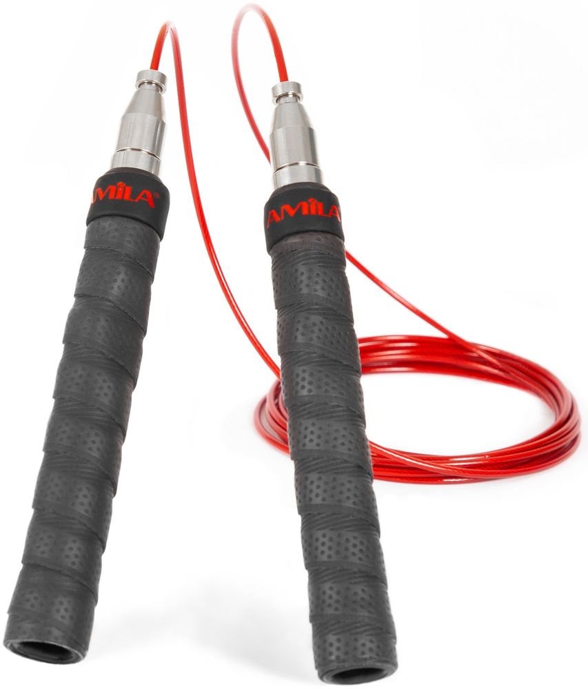 AMILA ΣΧΟΙΝΑΚΙ ΤΑΧΥΤΗΤΑΣ AMILA POWERGRIP SL SPEED ROPE ΜΑΥΡΟ