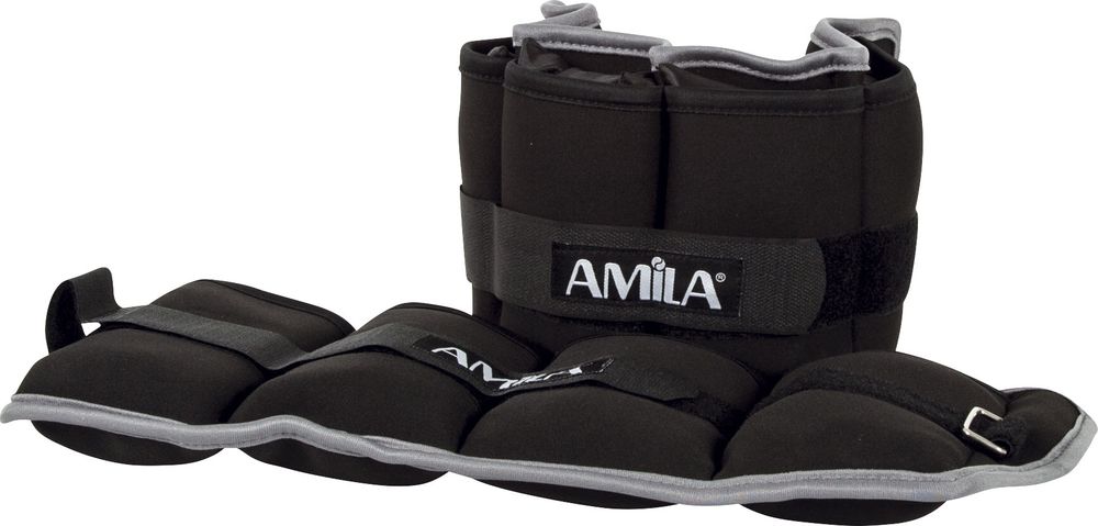 AMILA ΒΑΡΗ ΑΚΡΩΝ AMILA NEOPRENE ΠΡΟΣΘΑΦΑΙΡΟΥΜΕΝΑ ΓΚΡΙ (2 X 2.5 KG)