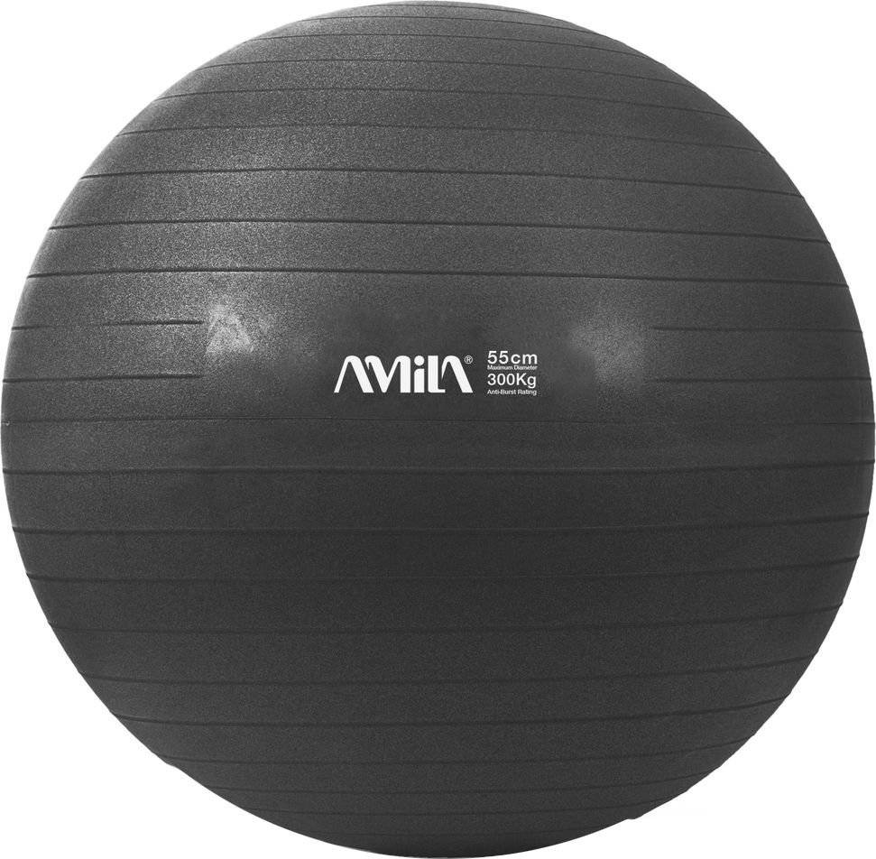 ΜΠΑΛΑ ΓΥΜΝΑΣΤΙΚΗΣ AMILA GYMBALL ΜΑΥΡΗ 55 CM