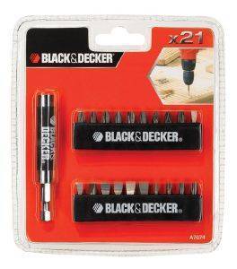 BLACK AND DECKER ΣΕΤ 21 ΤΕΜΑΧΙΩΝ ΜΕ ΕΞΑΡΤΗΜΑΤΑ BLACK - DECKER A7074