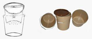 BIOCONTAINER ΣΤΡΑΓΓΙΣΗΣ ΔΙΠΛΟ 6/9LT BIOCONTAINER ΣΤΡΑΓΓΙΣΗΣ ΔΙΠΛΟ 6/9LT