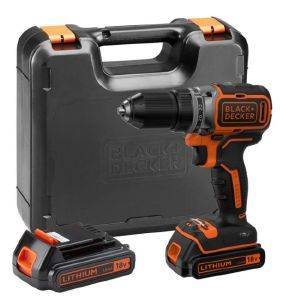 ΔΡΑΠΑΝΟΚΑΤΣΑΒΙΔΟ ΜΠΑΤΑΡΙΑΣ BLACK - DECKER 13MM 2 ΤΑΧ 18V LI-ION 2X1.5ΑΗ BRUSHLESS ΚΑΣΕΤΙΝΑ BL186KB