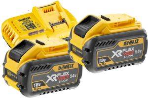   DEWALT XR FLEXVOLT 9.0AH 54V DCB547 + 3AH 18V +  DCB118 DCB118X2