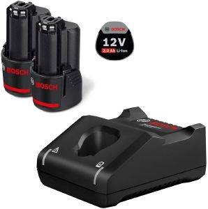 ��� 2 ��������� BOSCH STARTER KIT 12V 2AH LI-ION + ��������� GAL 12V-40 1600A019R8