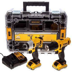   DEWALT 10MM 10.8V DCD710D2 +  10.8V DCF815D2 2X2AH LI-ION DCK211D2T