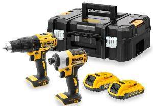 DEWALT ΣΕΤ ΔΡΑΠΑΝΟΚΑΤΣΑΒΙΔΟ DCD778 +ΠΑΛΜΙΚΟ DCF787 DEWALT 18V BRUSHLESS 2X 2AH LI-ION DCK2060D2T