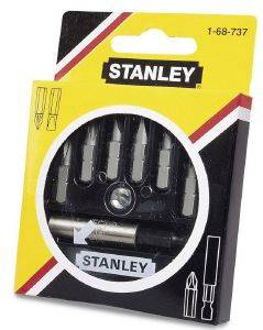 ΣΕΤ STANLEY ΜΕ 7 ΜΥΤΕΣ + ΑΝΤΑΠΤΟΡΑ ΣΕ ΠΛΑΣΤΙΚΗ ΚΑΣΕΤΙΝΑ 1-68-737