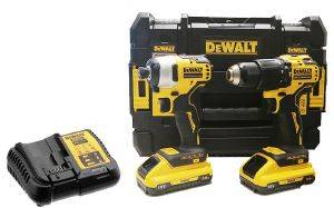ΣΕΤ BRUSHLESS ΔΡΑΠΑΝΟΚΑΤΣΑΒΙΔΟ ΚΡΟΥΣΤΙΚΟ + ΠΑΛΜΙΚΟ DEWALT 18V 2Χ 3AH LI-ION T-STAK DCK2062L2T