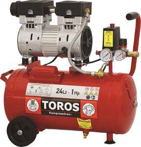 TOROS ΑΕΡΟΣΥΜΠΙΕΣΤΗΣ TOROS 24LT/1HP OILFREE ΧΑΜ. ΘΟΡΥΒΟΥ (40151)