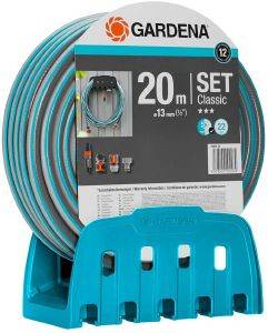 GARDENA ΛΑΣΤΙΧΟ GARDENA CLASSIC 13 MM (1/2&quot;) - 20 Μ. ΜΕ ΚΡΕΜΑΣΤΡΑ ΚΑΙ ΣΥΝΔΕΣΜΟΥΣ 18005-50