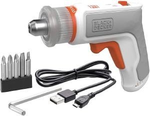   BLACK & DECKER HEX DRIVER 3.6V 1.5AH LI-ION + 5  + ALLEN BCRTA01