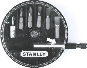 STANLEY ΣΕΤ STANLEY ΜΕ 7 ΜΥΤΕΣ + ΑΝΤΑΠΤΟΡΑ ΣΕ ΠΛΑΣΤΙΚΗ ΚΑΣΕΤΙΝΑ 1-68-735