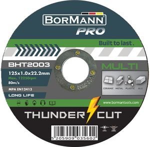 ΔΙΣΚΟΣ ΛΕΙΑΝΣΗΣ THUNDER-CUT ΣΙΔΗΡΟΥ BORMANN BHT2005 125X6MM 25ΤΕΜ (035626)
