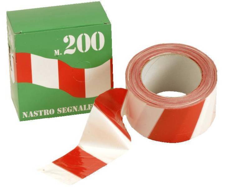 ΤΑΙΝΙΑ ΣΗΜΑΝΣΗΣ ΑΣΠΡΗ/ΚΟΚΚΙΝΗ ΜΕ ΚΟΥΤΙ 200 ΜΕΤΡΑ