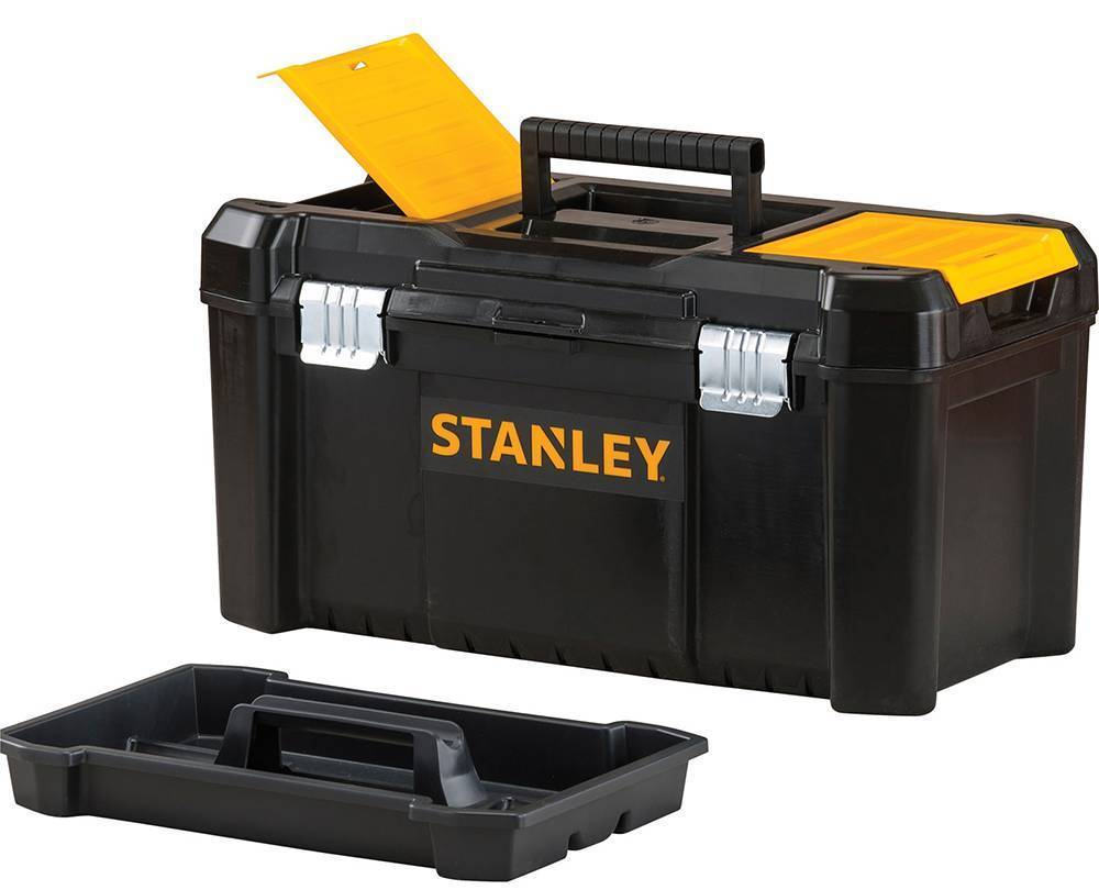 STANLEY EΡΓΑΛΕΙΟΘΗΚΗ STANLEY ESSENTIAL ΜΕ ΜΕΤΑΛΛΙΚΟΥΣ ΜΕΝΤΕΣΕΔΕΣ + 2 ΤΑΜΠΑΚΙΕΡΕΣ + ΔΙΣΚΟ 19&#039;&#039; STST1-75521