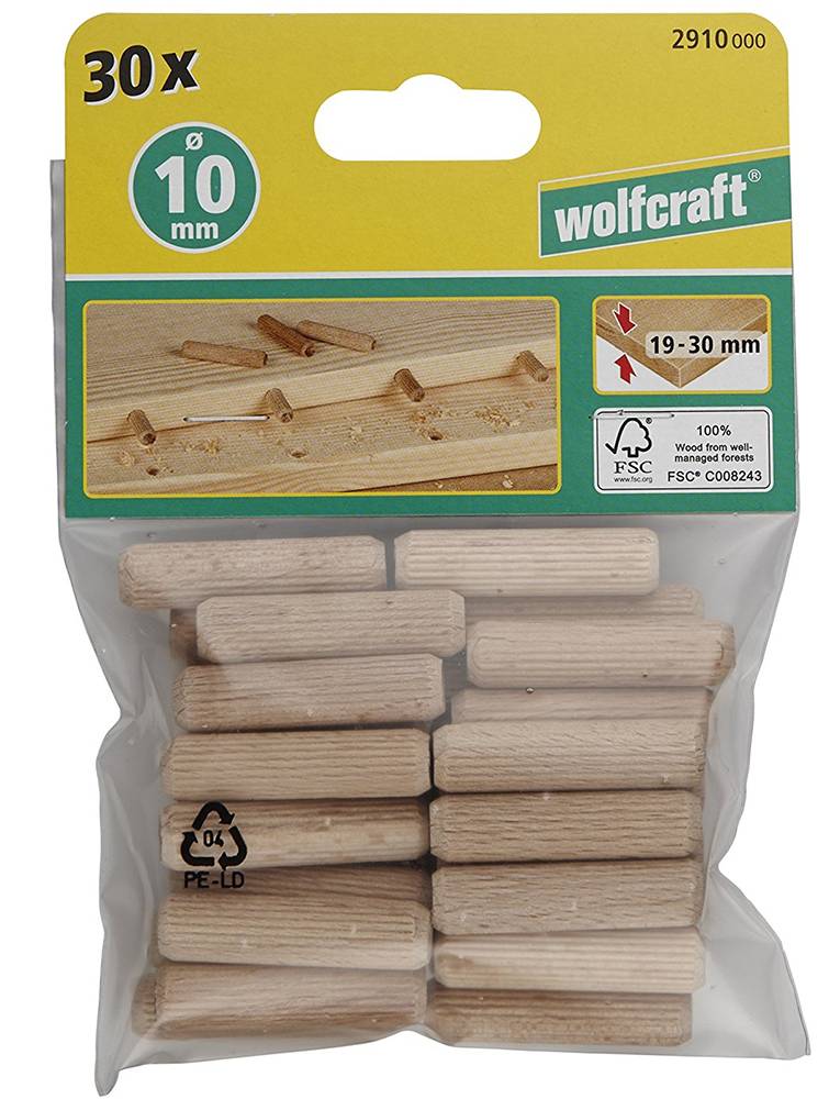 WOLFCRAFT ΣΕΤ ΚΑΒΙΛΙΕΣ WOLFCRAFT ΟΞΙΑΣ 10X40MM - 30 ΤΕΜ. 2910000