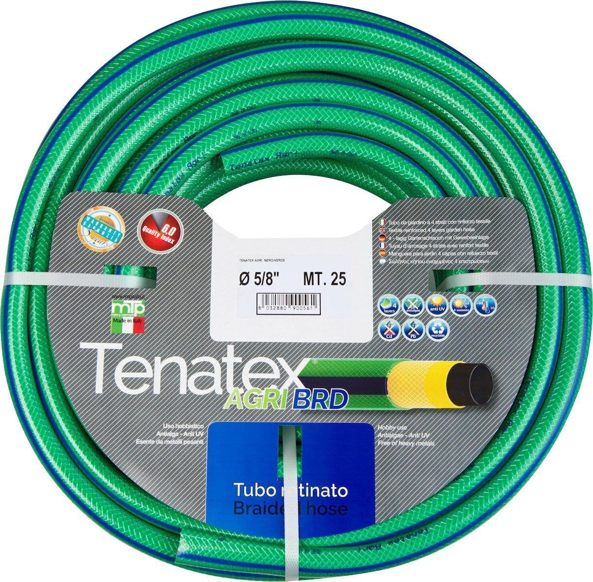 MTP ΛΑΣΤΙΧΟ ΝΕΡΟΥ TENATEX 5/8&quot; ΚΟΥΛΟΥΡΑ 25M 4 ΣΤΡΩΣΕΩΝ 621005