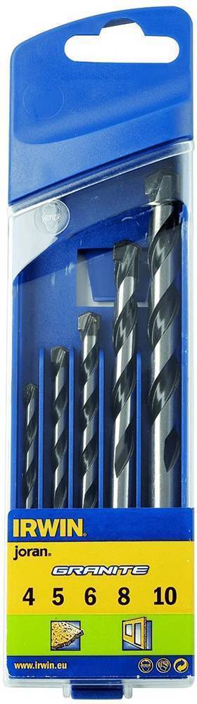 IRWIN ΣΕΤ 5 ΤΕΜ ΔΙΑΜΑΝΤΟΤΡΥΠΑΝΑ ΓΡΑΝΙΤΥ IRWIN GRANITE Φ 4-5-6-8-10 MM 10501917