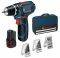   BOSCH PRO GSR 12V-15 LI-2 2X 2AH LI-ION+39 ACCESSORIES 0615990GB0