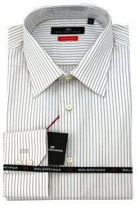 BALENCIAGA ΛΕΥΚΟ ΠΟΥΚΑΜΙΣΟ ΜΕ ΡΙΓΕΣ - 43 BALENCIAGA ΛΕΥΚΟ ΠΟΥΚΑΜΙΣΟ ΜΕ ΡΙΓΕΣ - 43