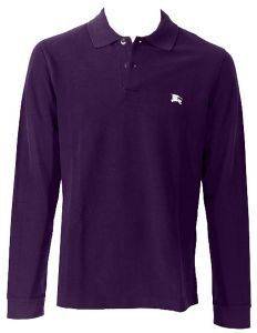 BURBERRY ΜΠΛΟΥΖΑ ΤΥΠΟΥ POLO ΜΩΒ ΣΚΟΥΡΟ (L) BURBERRY ΜΠΛΟΥΖΑ ΤΥΠΟΥ POLO ΜΩΒ ΣΚΟΥΡΟ (L)