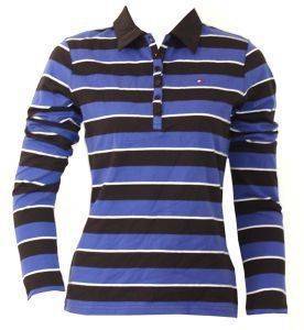TOMMY HILFIGER ΜΠΛΟΥΖΑ TYΠΟΥ POLO ΡΙΓΕ ΜΠΛΕ/ΜΑΥΡΟ (L) TOMMY HILFIGER ΜΠΛΟΥΖΑ TYΠΟΥ POLO ΡΙΓΕ ΜΠΛΕ/ΜΑΥΡΟ (L)