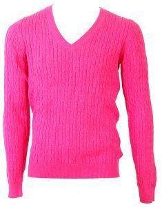 TOMMY HILFIGER ΠΟΥΛΟΒΕΡ ΡΟΖ ΣΚΟΥΡΟ ΜΕ V (XL) TOMMY HILFIGER ΠΟΥΛΟΒΕΡ ΡΟΖ ΣΚΟΥΡΟ ΜΕ V (XL)