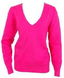 TOMMY HILFIGER ΠΟΥΛΟΒΕΡ ΦΟΥΞΙΑ ΜΕ V (L) TOMMY HILFIGER ΠΟΥΛΟΒΕΡ ΦΟΥΞΙΑ ΜΕ V (L)