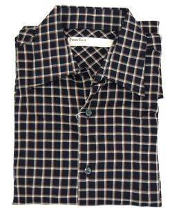 PERRY ELLIS ΠΟΥΚΑΜΙΣΟ ΜΠΛΕ ΜΕ ΚΑΦΕ ΚΑΙ ΛΕΥΚΕΣ ΡΙΓΕΣ (XL) PERRY ELLIS ΠΟΥΚΑΜΙΣΟ ΜΠΛΕ ΜΕ ΚΑΦΕ ΚΑΙ ΛΕΥΚΕΣ ΡΙΓΕΣ (XL)