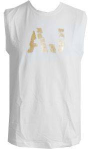 ARMANI JEANS ΑΜΑΝΙΚΗ ΜΠΛΟΥΖΑ ΛΕΥΚΗ ΜΕ ΧΡΥΣΗ ΣΤΑΜΠΑ ARMANI JEANS ΑΜΑΝΙΚΗ ΜΠΛΟΥΖΑ ΛΕΥΚΗ ΜΕ ΧΡΥΣΗ ΣΤΑΜΠΑ