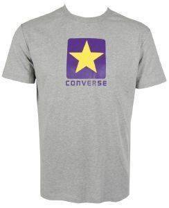 CONVERSE BASIC HERITAGE T-SHIRT ΓΚΡΙ (S) CONVERSE BASIC HERITAGE T-SHIRT ΓΚΡΙ (S)
