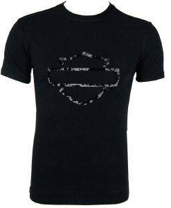 HARLEY DAVIDSON T-SHIRT STRETCH SHORT ΜΑΥΡΟ (M) HARLEY DAVIDSON T-SHIRT STRETCH SHORT ΜΑΥΡΟ (M)