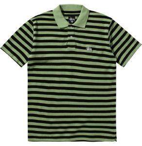 STUSSY CLASSIC STRIPE POLO / (L)
