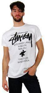 STUSSY T-SHIRT SURF TOUR ΛΕΥΚΗ (S) STUSSY T-SHIRT SURF TOUR ΛΕΥΚΗ (S)