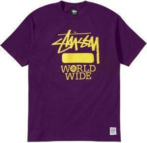 STUSSY T-SHIRT ATHLETIC WORLD WIDE (M)