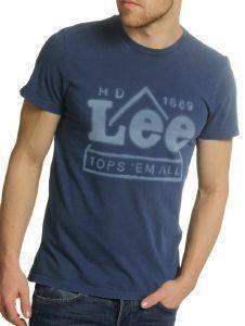 LEE T-SHIRT CRYSTAL LOGO ΜΠΛΕ ΣΚΟΥΡΟ (XL) LEE T-SHIRT CRYSTAL LOGO ΜΠΛΕ ΣΚΟΥΡΟ (XL)