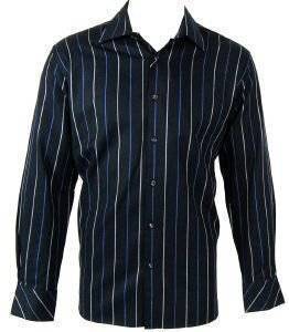 PERRY ELLIS ΠΟΥΚΑΜΙΣΟ ΡΙΓΕ ΜΑΥΡΟ-ΜΠΛΕ (XL) PERRY ELLIS ΠΟΥΚΑΜΙΣΟ ΡΙΓΕ ΜΑΥΡΟ-ΜΠΛΕ (XL)