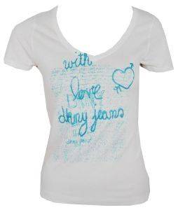 ΜΠΛΟΥΖΑ DKNY WITH LOVE SKINNY ΛΕΥΚΗ ΜΠΛΟΥΖΑ DKNY WITH LOVE SKINNY ΛΕΥΚΗ
