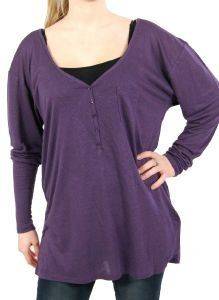 ΜΑΚΡΥΜΑΝΙΚΗ ΜΠΛΟΥΖΑ LIN VISCOSE HENLEY LEE ΜΩΒ (XS) ΜΑΚΡΥΜΑΝΙΚΗ ΜΠΛΟΥΖΑ LIN VISCOSE HENLEY LEE ΜΩΒ (XS)