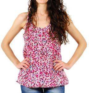 DKNY ΤOP DKNY PRINTED SILK COTTON TUNIC FLORAL (M)
